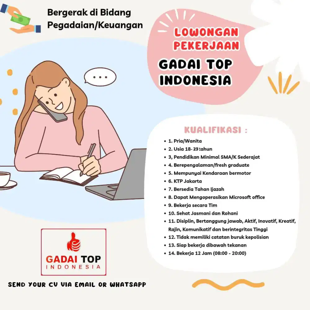 Lowongan pekerjaan admin , dan lain-lain