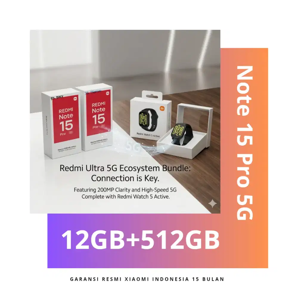 Redmi Note 15 Pro 5G 512GB Garansi Resmi Indonesia