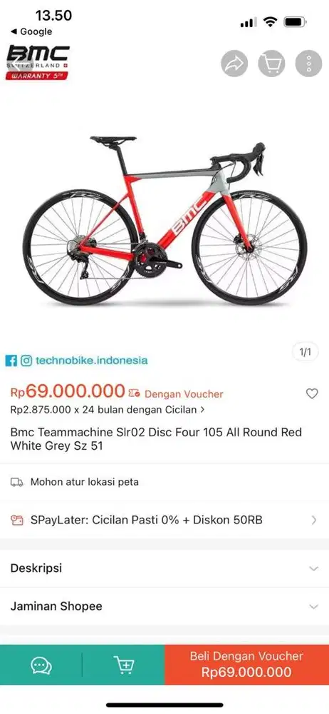 Roadbike Bmc like new