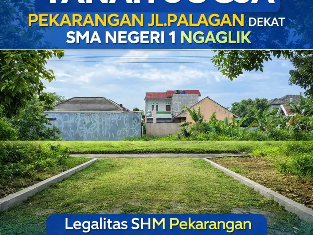 Tanah Pekarangan Jl. Palagan km 11, Lingkungan Perumahan & Pemukiman, udara sejuk asri lingkungan Nasionalis