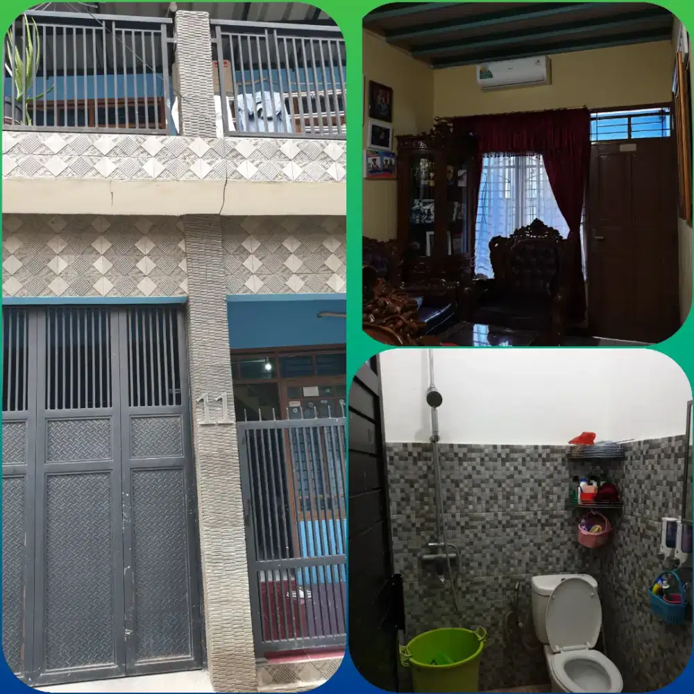 Disewakan 1 unit rmh ,2 lantai, 4 KT, 2KM,Garasi 1 mobil ,2 motor