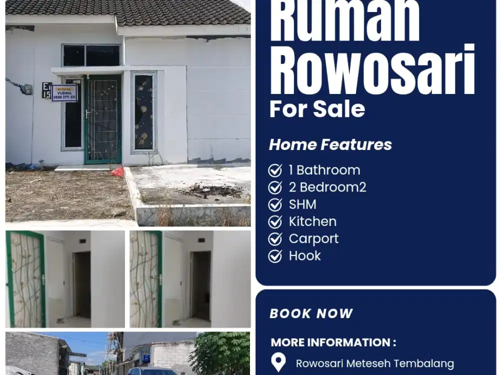 Rumah Hook  Rowosari Meteseh Siap Huni