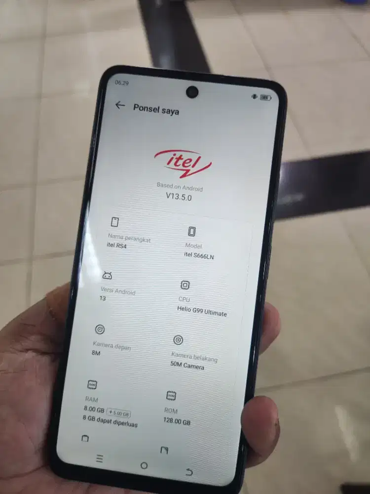 Itel rs4 nfc ram 8/128 fullset mulus