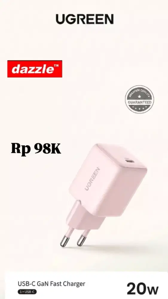 Tc ugreen N series gan 20 Watt pink