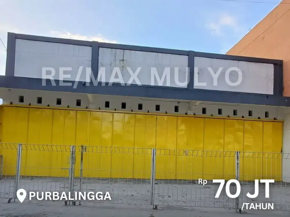 Disewakan Ruko Luas dan Strategis Area Purbalingga