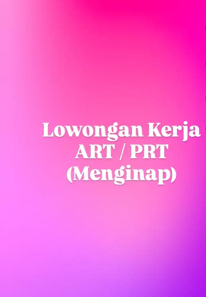 Dibutuhkan ART / PRT