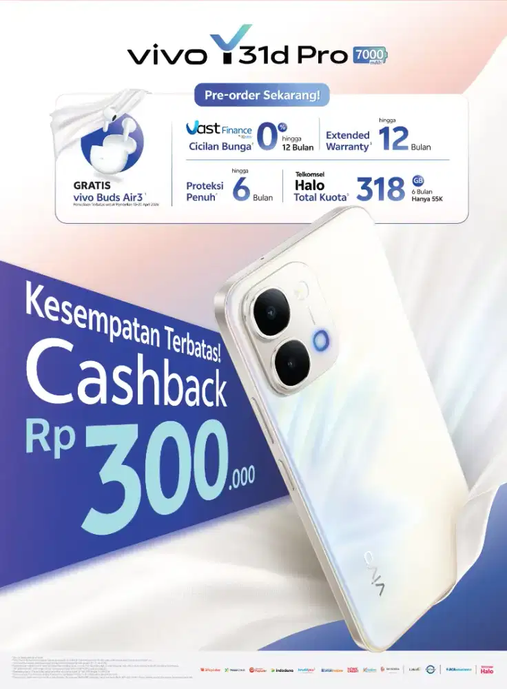 Vivo y31D new bisa cas/cicil