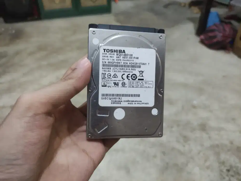 Hardisk/hdd 2,5 inch laptop Toshiba 1tb, 1 tera, sentinel 100% semua
