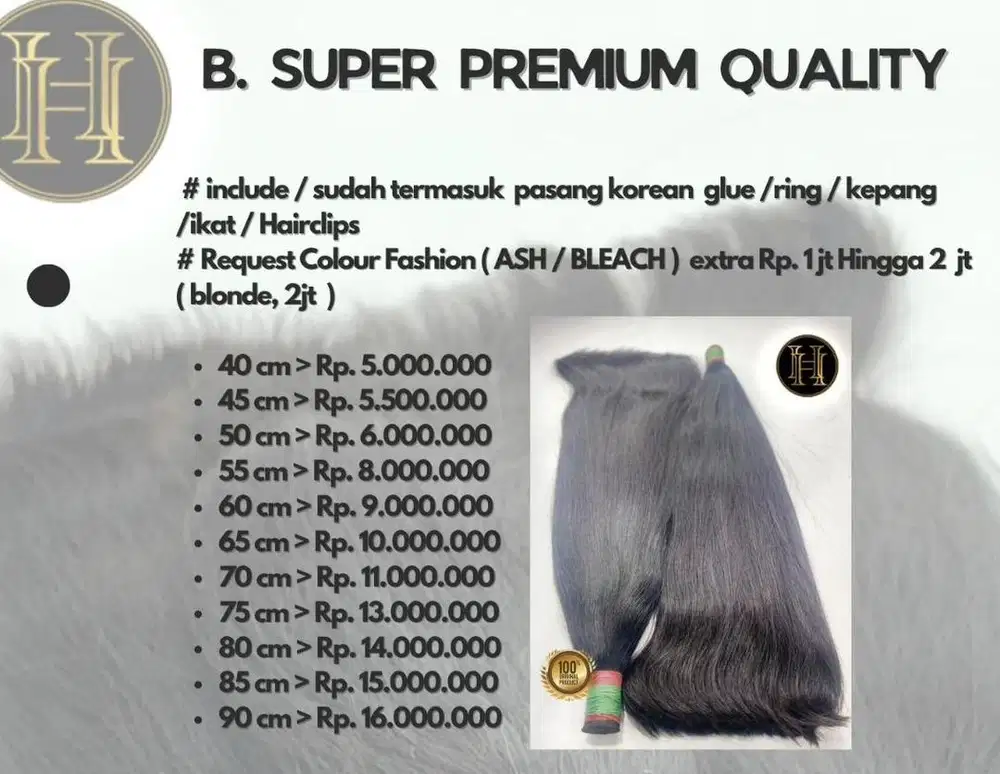 Hair extention rambut asli