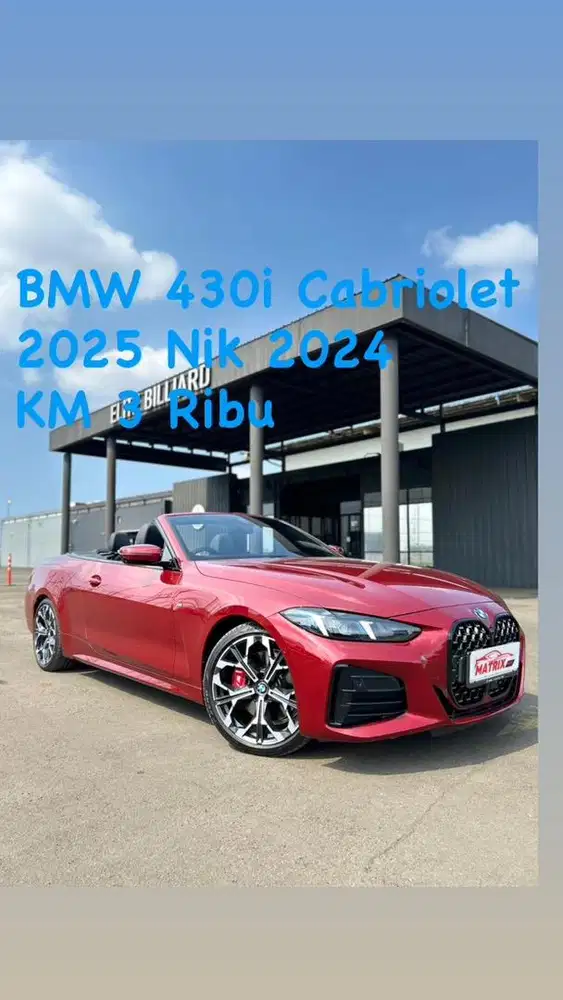 BMW 430i Cabeiolet 2025 Nik24 Red on Black Siap pakai