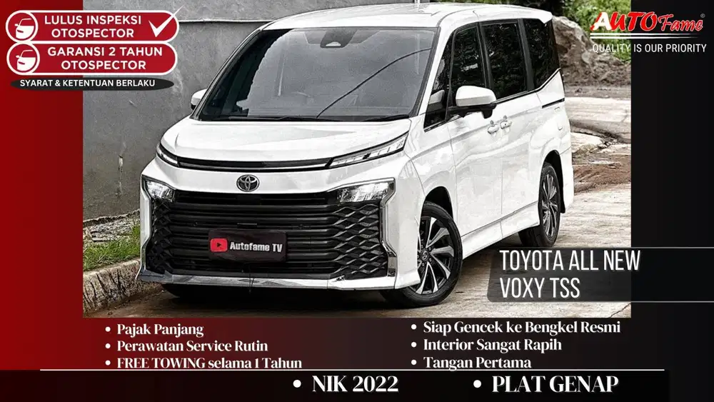 Toyota All New Voxy TSS NIK 2022 White On Beige