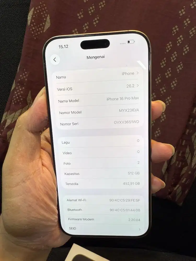 Iphone 16 pm 512gb garansi resmi