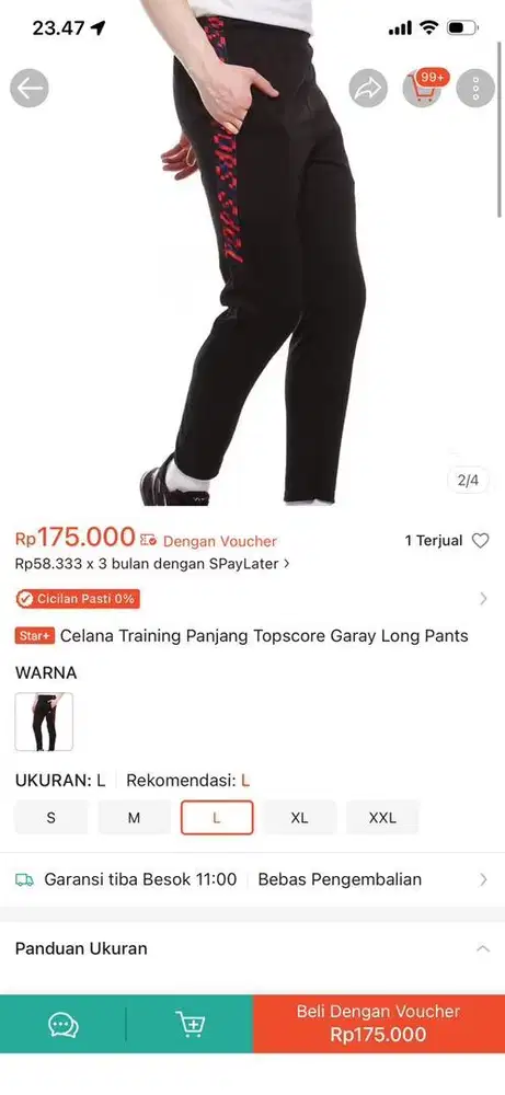 Celana Training Topscore Garay Long Pants