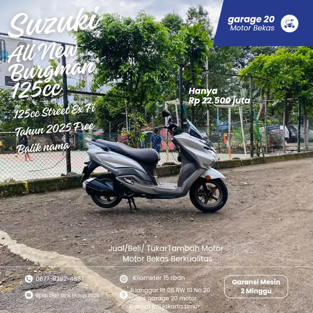 Suzuki Burgman 125cc Street Ex Free Balik Nama Jabodetabek Tahun 2025