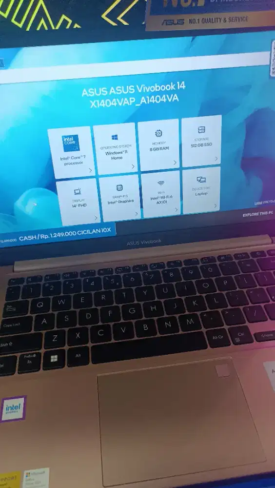 ASUS VIVOBOOK 14 X14O4VAP CORE 7 DENGAN CICILAN 0% HOME CREDIT