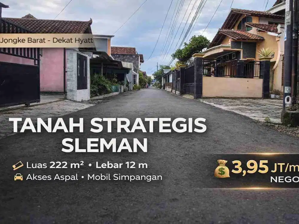 Tanah Premium Dekat Hyatt Palagan Bisa Pecah Cocok Investasi