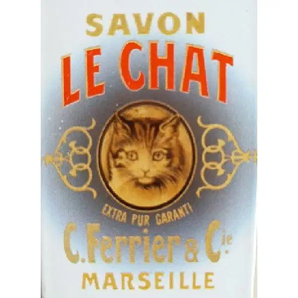 Iklan enamel kecil SAVON LE CHAT dari France era Ned - Indie