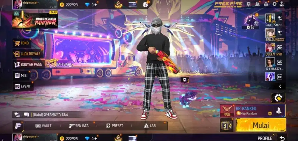 AKUN FREE FIRE SPEK ALL IN