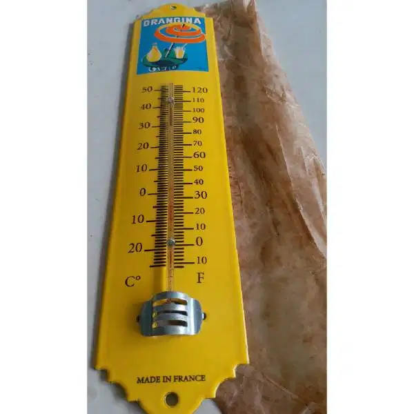 Vintage Iklan Enamel frisdrank termometer ORANGINA asli Perancis