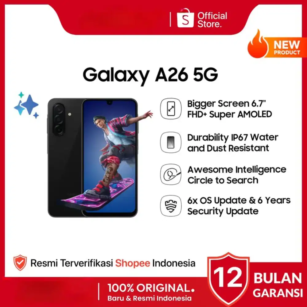 Samsung Galaxy A26 5G 256Gb Kredit Bunga Ringan & Adaptor