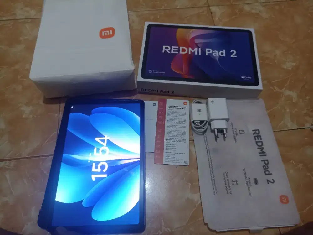Redmi pad 2 fullset like new free flip cover magnet