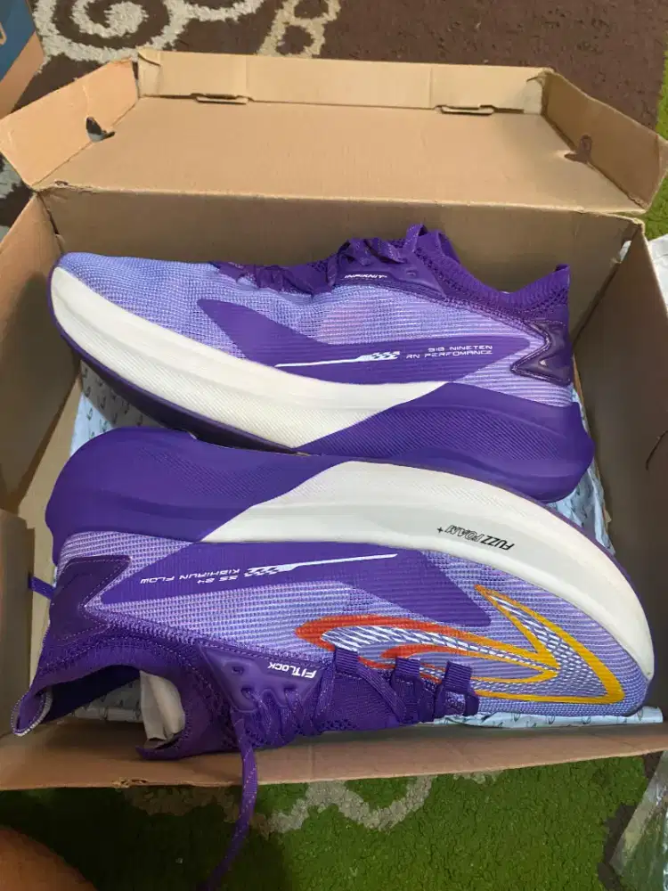 Aurorun Haze Shinkai Running Purple Hyper Boost Foam Ringan Empuk