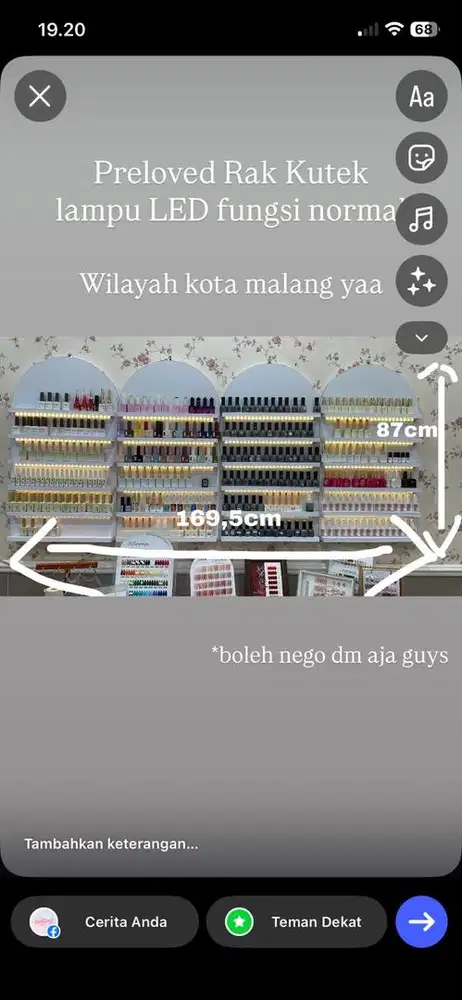 Preloved Rak kutek led