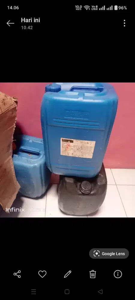 Jerigen kosong  Bekas