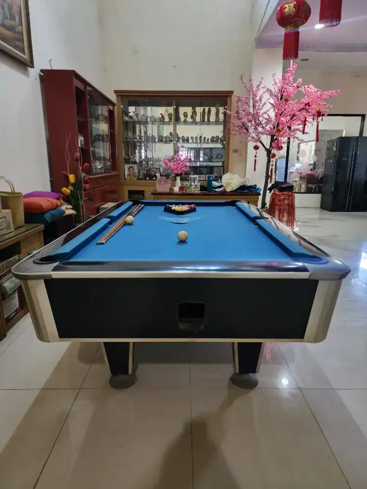 Meja Billiard 7 feet Alas Marmer Full Set - Mulus Siap Main (Nego)