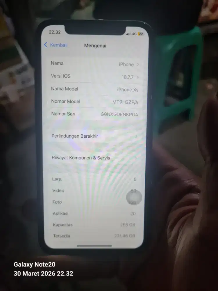 iPhone Xs 256 iOs update 18.7.7