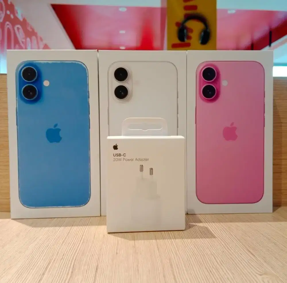 iPhone 16 128GB New iBox Free Adaptor Original Apple Bisa Cicilan Dp 0