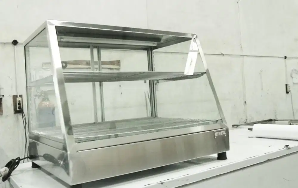 Etalase warmer stainless steel second likenew
