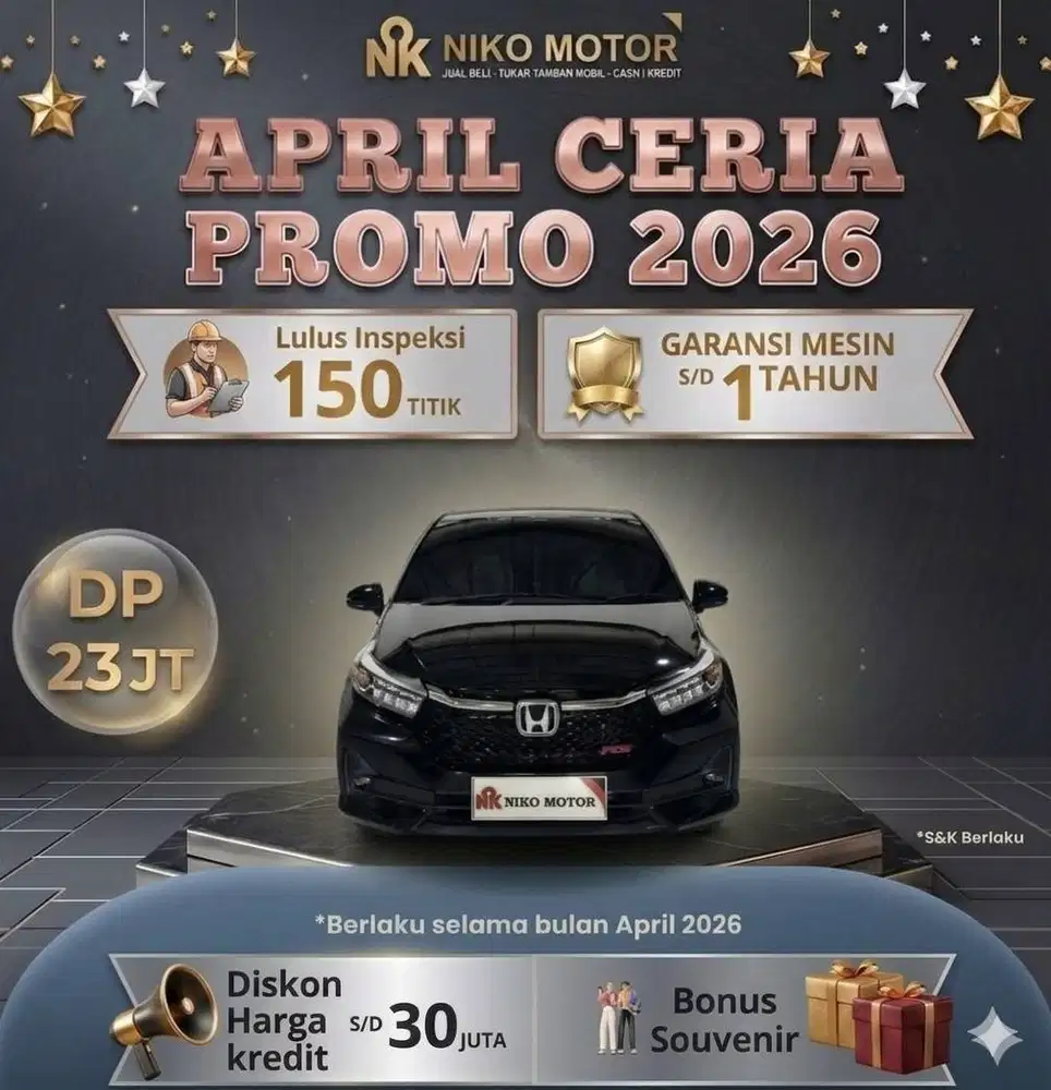 (SPT BARU KM3RB+) BRIO RS 2025 AT : 2023|2024