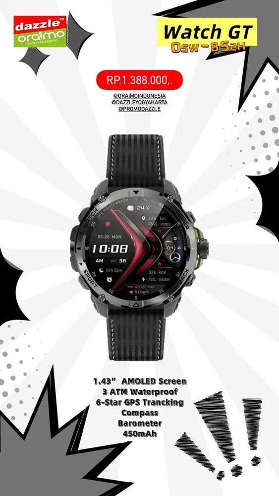 Smartwatch GPS Premium Oraimo OSW-852H