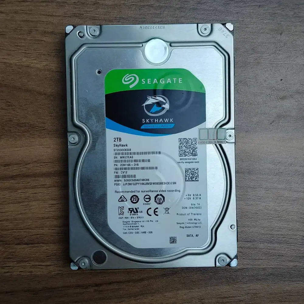 HDD Seagate Skyhawk CCTV Video 2 TB Rusak