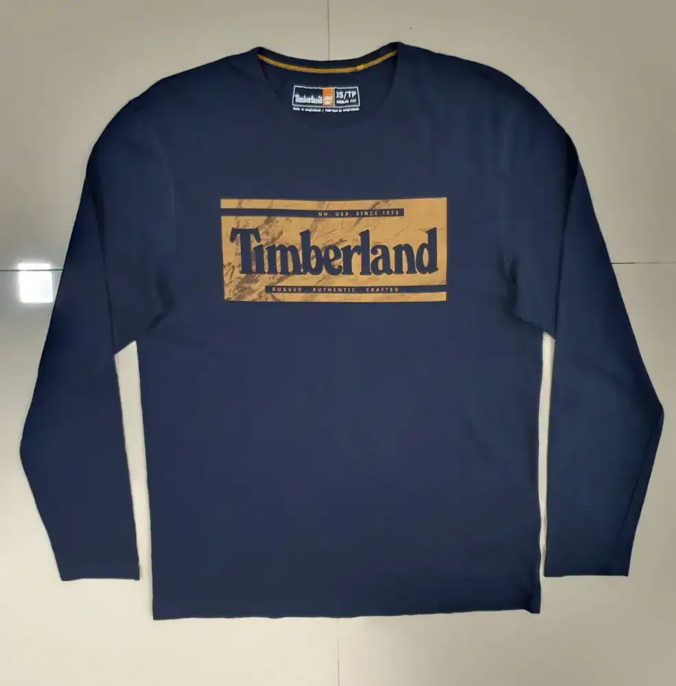 Kaos timberland lengan pa jang size Xs fit S