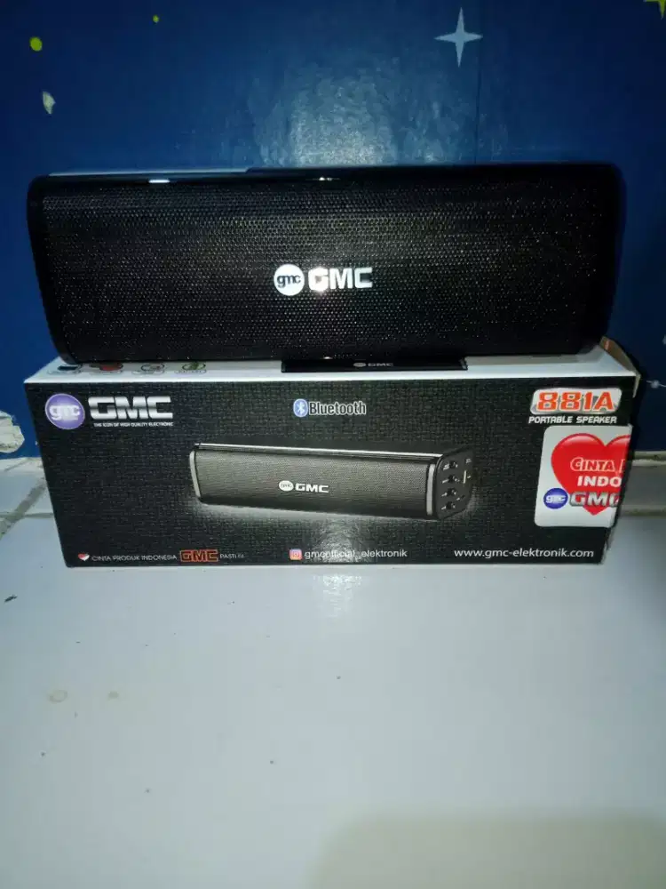 Di jual speaker bluetooth merk GMC, kondisi baru, kualitas suara Good!