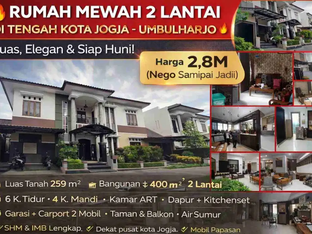 RUMAH MEWAH 2 LANTAI DI TENGAH KOTA JOGJA – UMBULHARJO