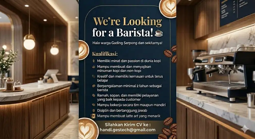 Lowongan kerja Barista
