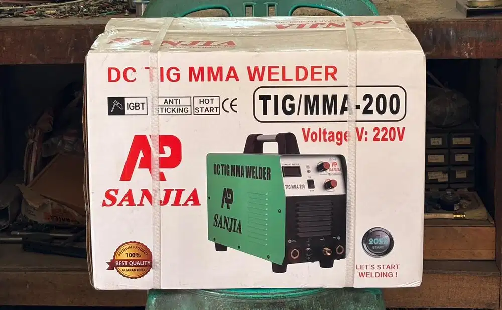 Mesin Las TIG/MMA 200A 220V SANJIA DC IGBT
