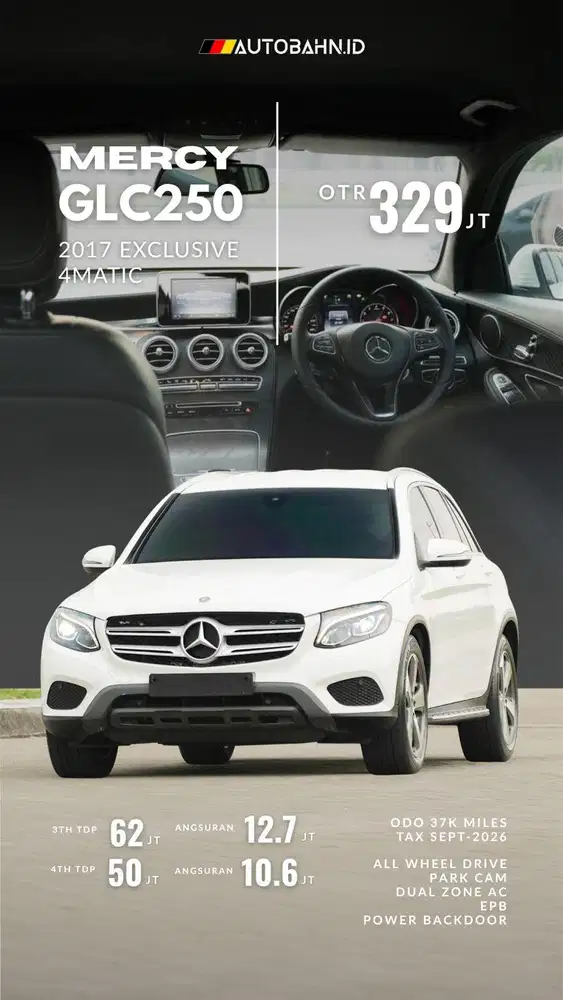 Mercedes Benz GLC250 Exclusive 4Matic 2017 White x3 x5 320i gla200
