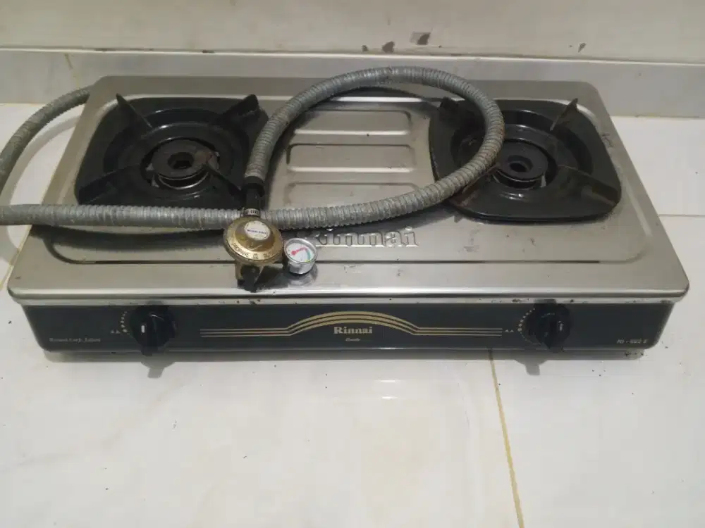 Kompor gas Rinnai 2 tungku +selang regulator