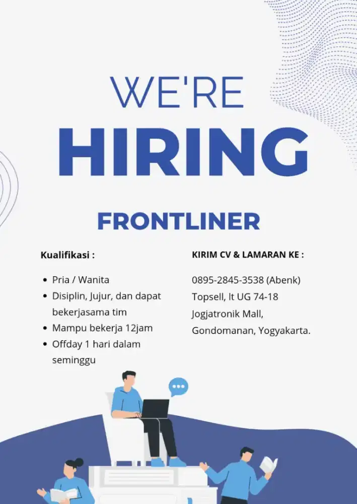Dibutuhkan Segera Fronliner Toko HP