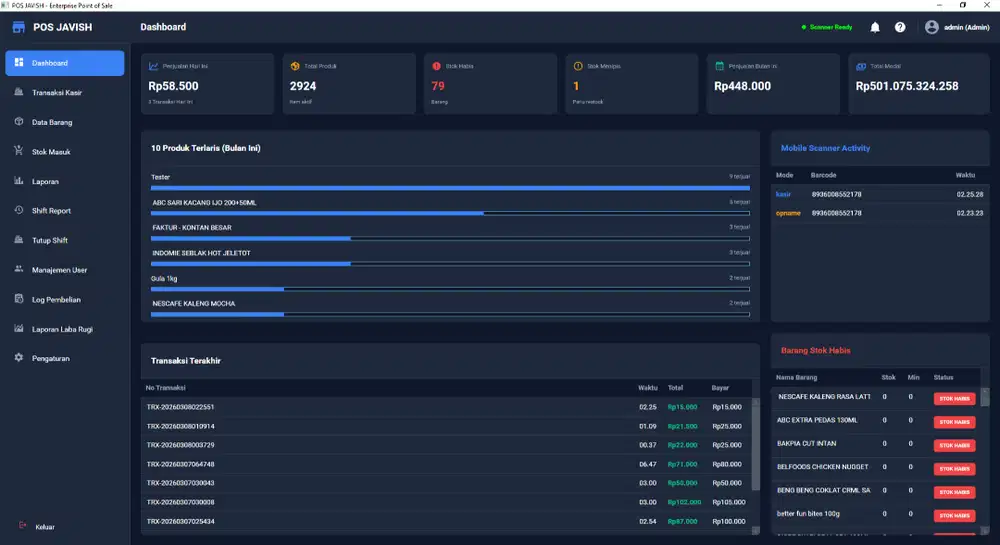 APLIKASI KASIR POS OFFLINE – SEKALI BELI, TANPA LANGGANAN!
