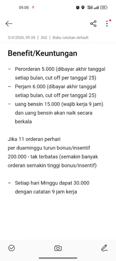 Lowongan kerja kurir motor