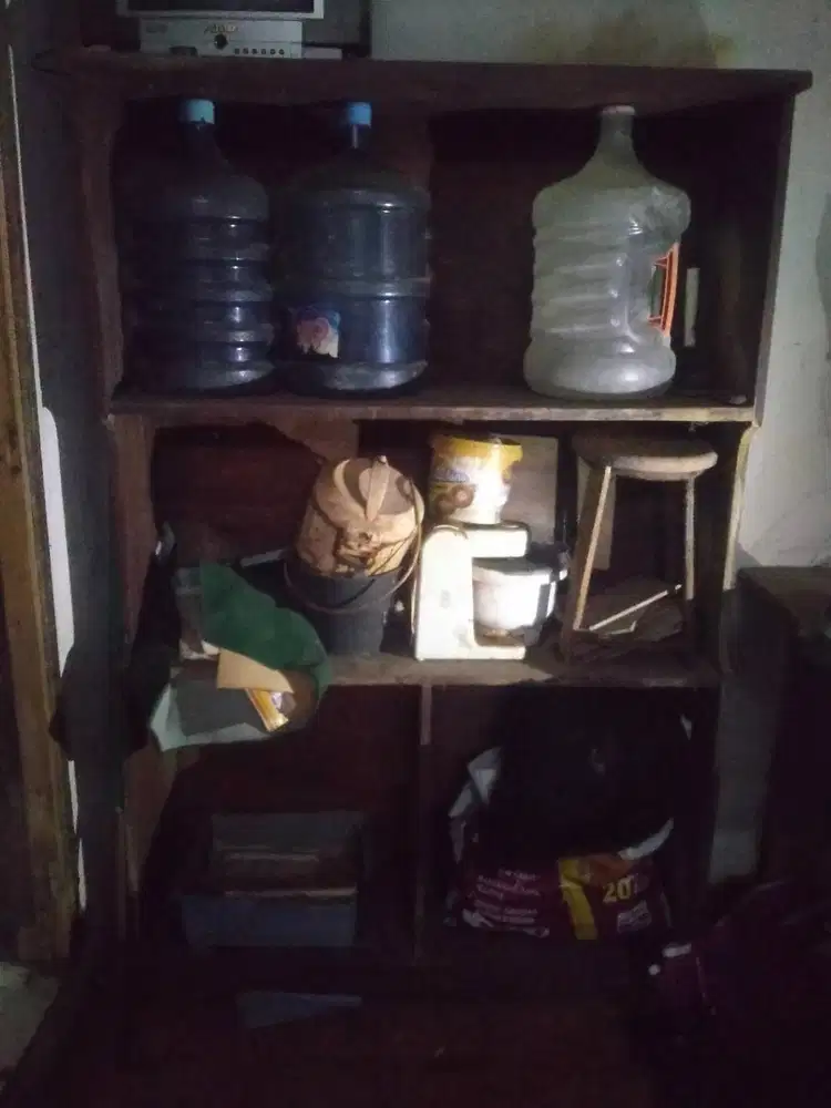 Jual CEPAT MEJA KAYU JATI: 1 Meja kerja + 2 meja makan + 1 rak lemari