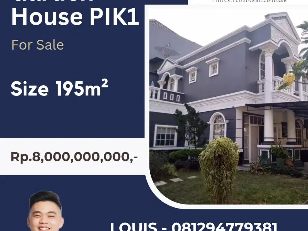 RUMAH GARDEN HOUSE PIK1 HOEK TERMURAH