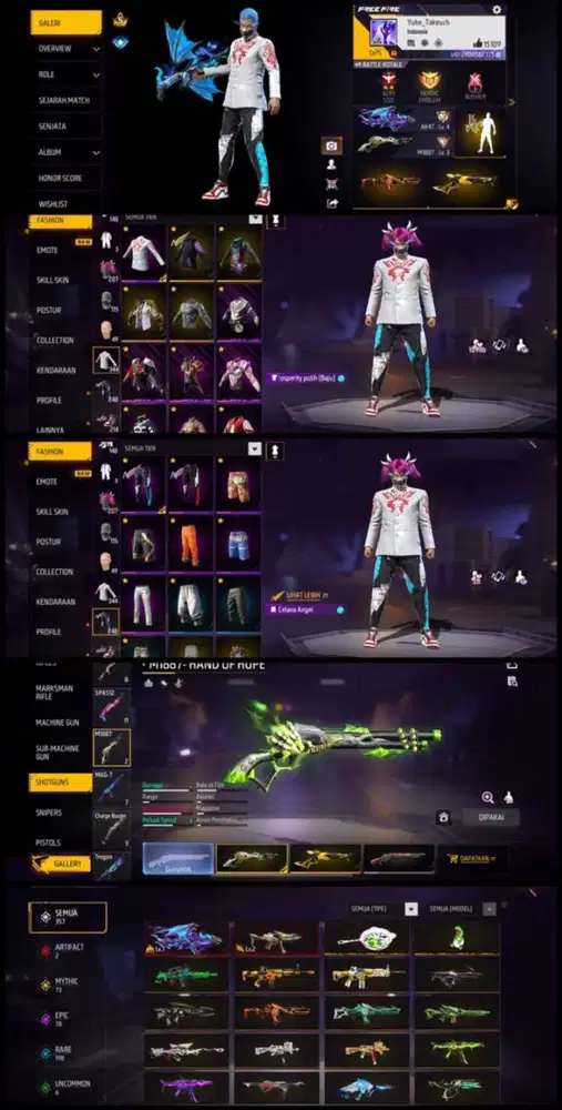 jual akun free fire polosan aman dan murah