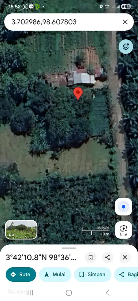 Tanah kosong luas 1.166 m2 surat SHM