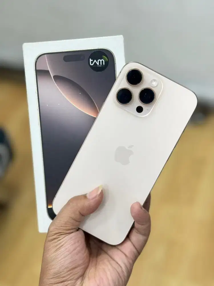 Iphone 16 promax 256Gb Desert second resmi ibox bh 96% garansi juni